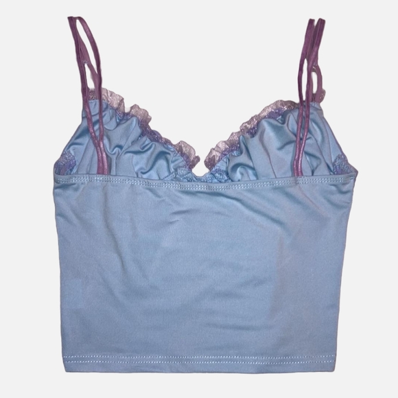 YesStyle Cropped Ruched Cami Top Small - Picture 7 of 10